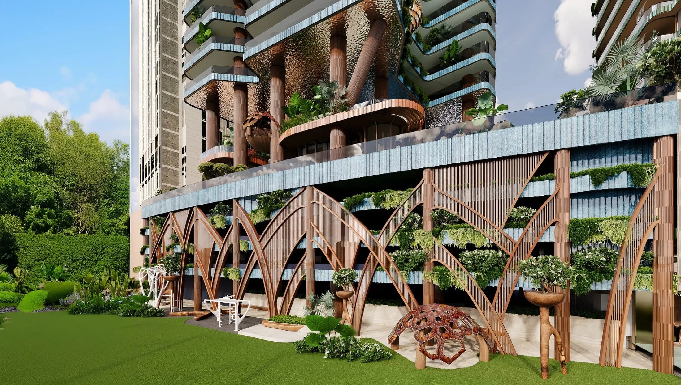 FACADE OF THE PODIUM FLOOR — EYWA Way of Water